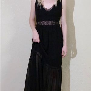 NWT Black Floor Length Dress